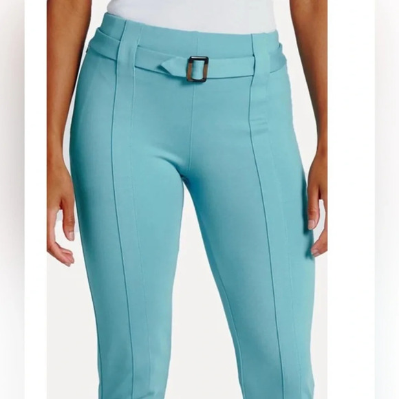 BetaBrand High Rise Lite Ponte Yoga Pants Teal Tartan Bluetiful Sz LP - Picture 3 of 7